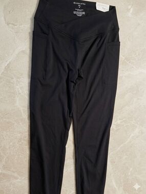 Lorna Jane Black High-Waist Leggings with Side Pockets